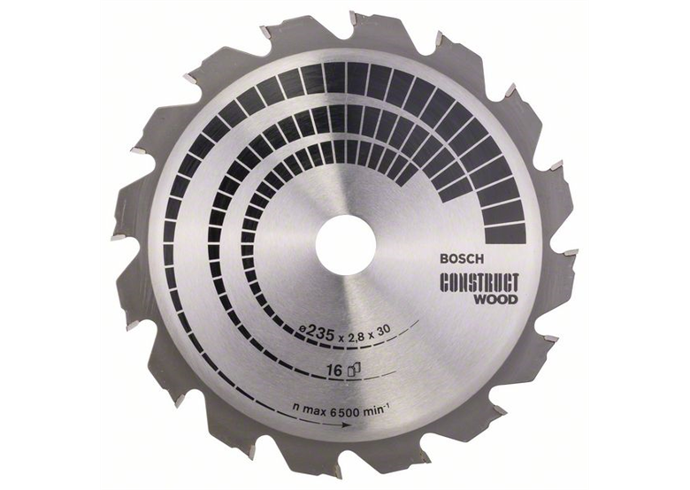 Kreissägeblatt Construct Wood 235x30/25mm T16 Bosch 2608640636