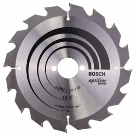 Kreissägeblatt Optiline Wood 190x30mm T16 Bosch 2608641184
