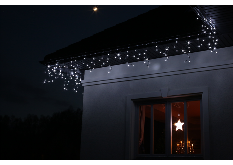 Weihnachtsbeleuchtung LED-Eiszapfen weiß (100 Stck.) Bulinex 38-332