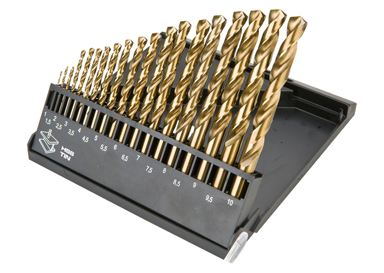 Metallbohrer HSS-TiN 1-10mm, 19 Stk. Graphite 57H199