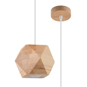 Pendelleuchte WOODY Natural Holz Sollux Lighting Peach Puff