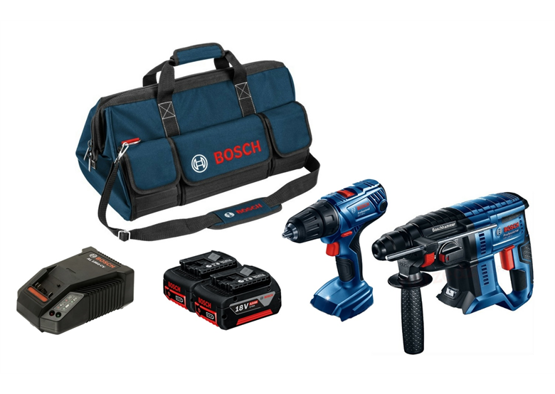 Werkzeugset 18V Bosch 06019F8102 2x4.0Ah