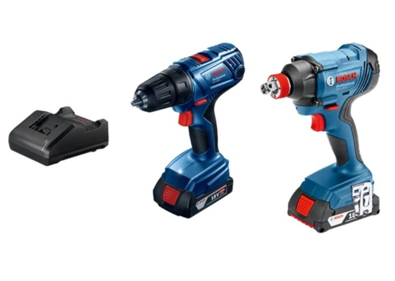 Werkzeugset 18V Bosch 06019G5222 2x2.0Ah