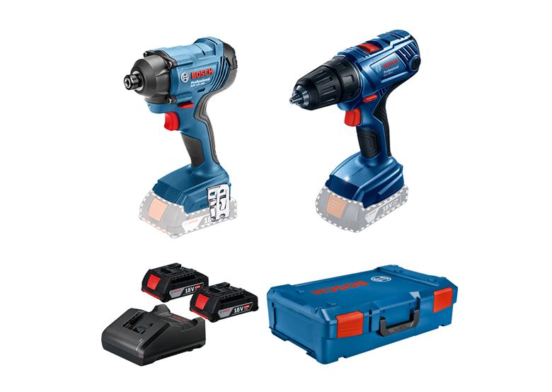Werkzeugset 18V Bosch 0615990M8J 2x2.0Ah