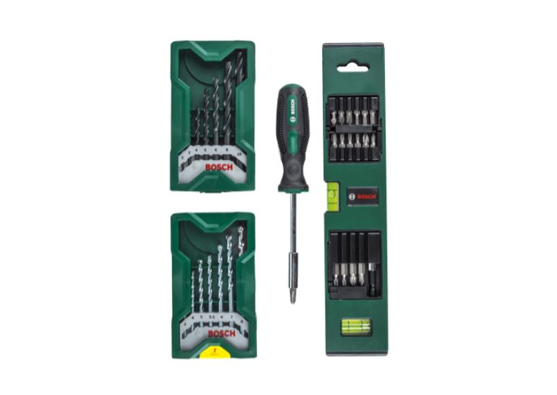 Mini-X-Line Set mit Wasserwaage und Schraubendreher 32-tlg. Bosch 2607017200