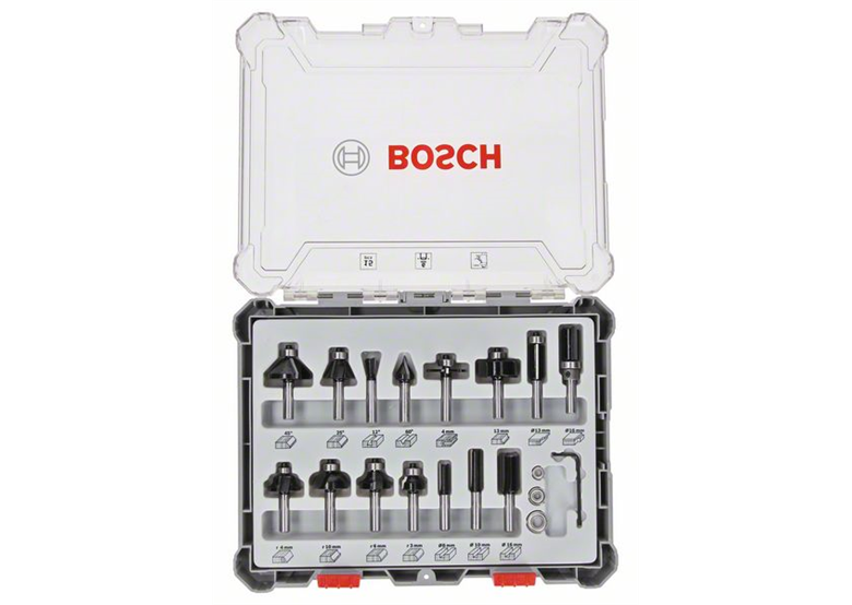 Fräsersatz mit 6mm Schaft 15tlg Bosch 2607017471