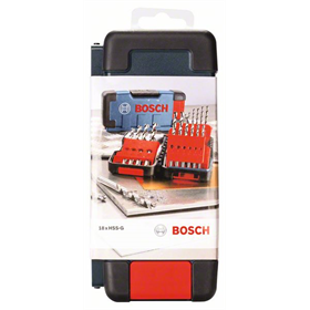 18tlg. Toughbox Metallbohrer-Set HSS-G, DIN 338, 135° Bosch 2607019578