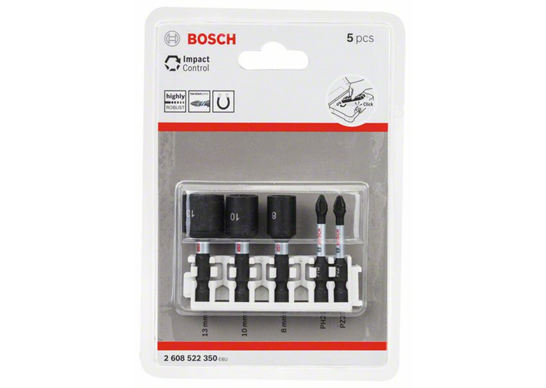 Impact Control Schrauberbit- und Steckschlüssel-Set, 5-teilig Bosch 2608522350