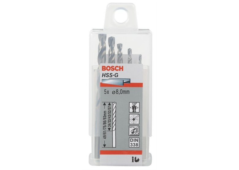 Metallbohrer HSS-G, DIN 338 Bosch 2608585528