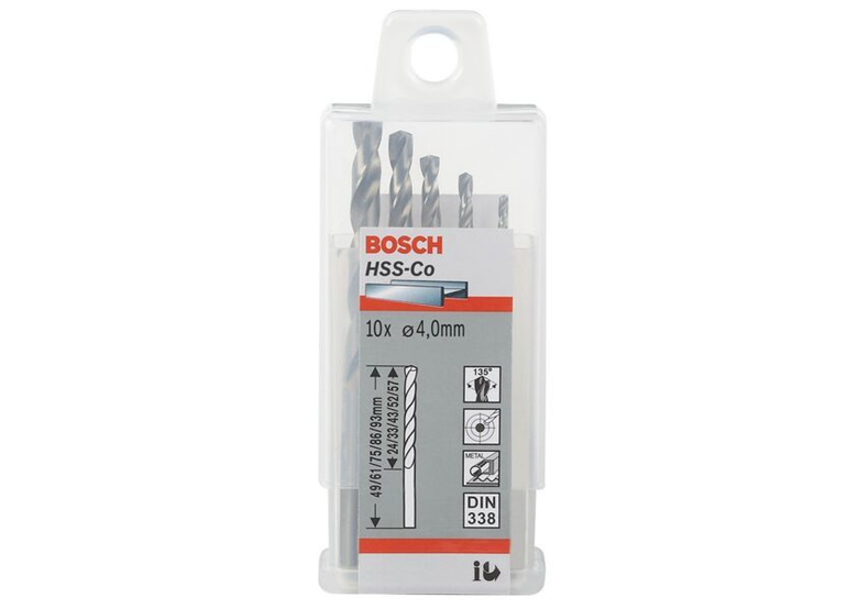 Metallbohrer HSS-Co, DIN 338 Bosch 2608585873