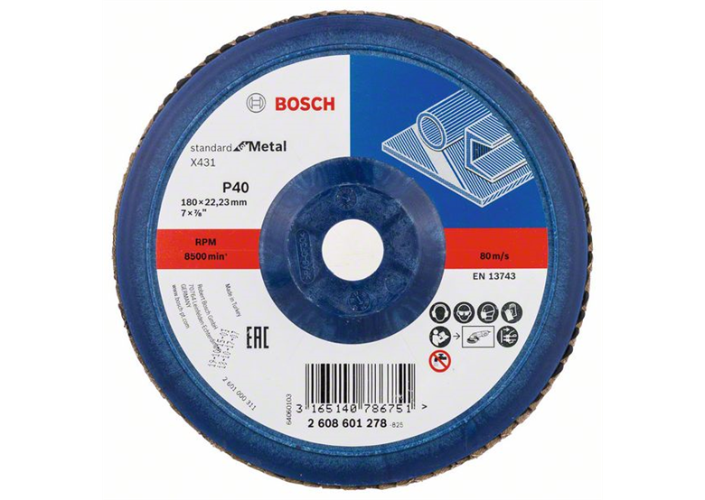 Fächerschleifscheibe X431, Standard for Metal Bosch 2608601278