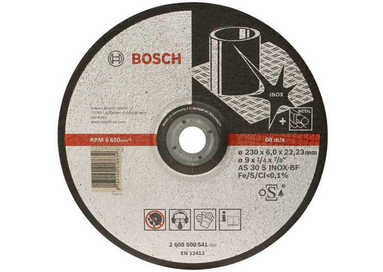 Schruppscheibe gekröpft  Inox AS 30 S INOX BF, 150 mm, 22,23 mm, 6,0 mm Bosch 2608602489