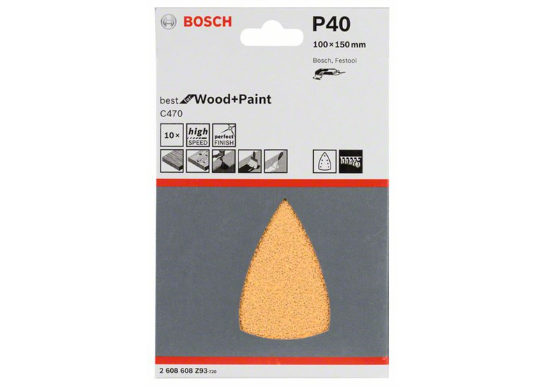 Schleifblatt C470, 10er-Pack Bosch 2608608Z93