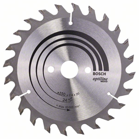 Kreissägeblatt Optiline Wood 150x20/16mm T24 Bosch 2608640592