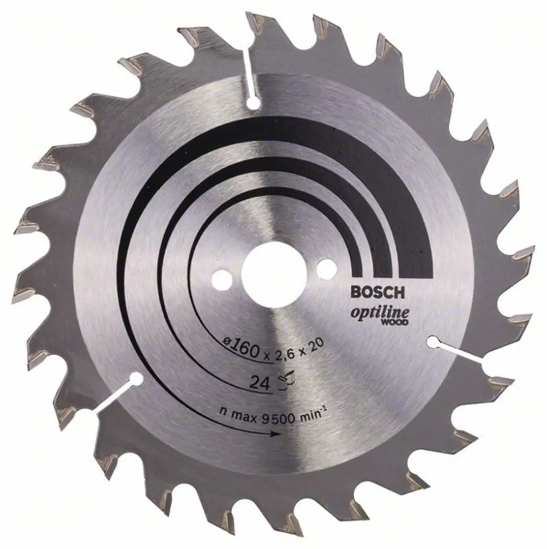 Kreissägeblatt Optiline Wood 160x20/16mm T24 Bosch 2608640596