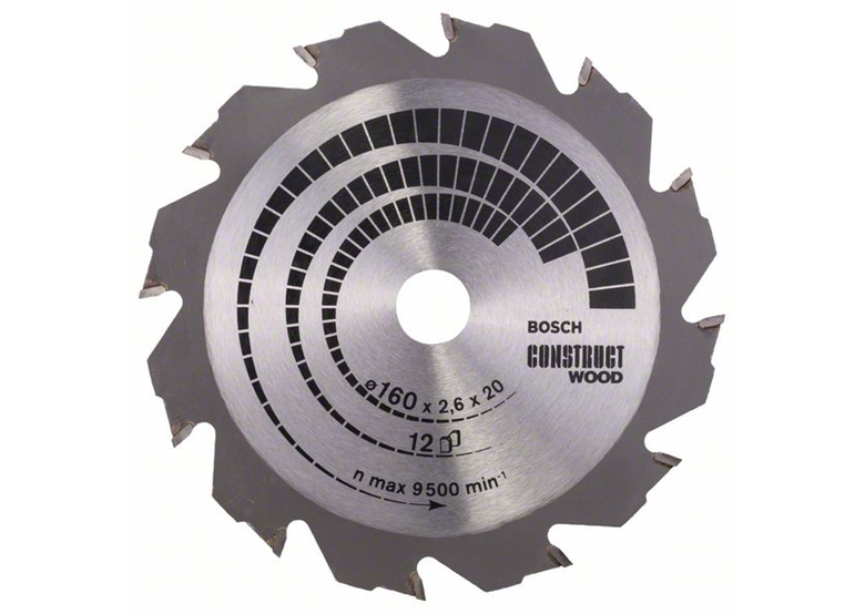 Kreissägeblatt Construct Wood 160x20/16mm T12 Bosch 2608640630