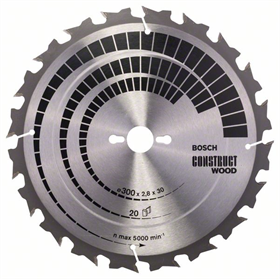 Kreissägeblatt Construct Wood 300x30mm T20 Bosch 2608640700