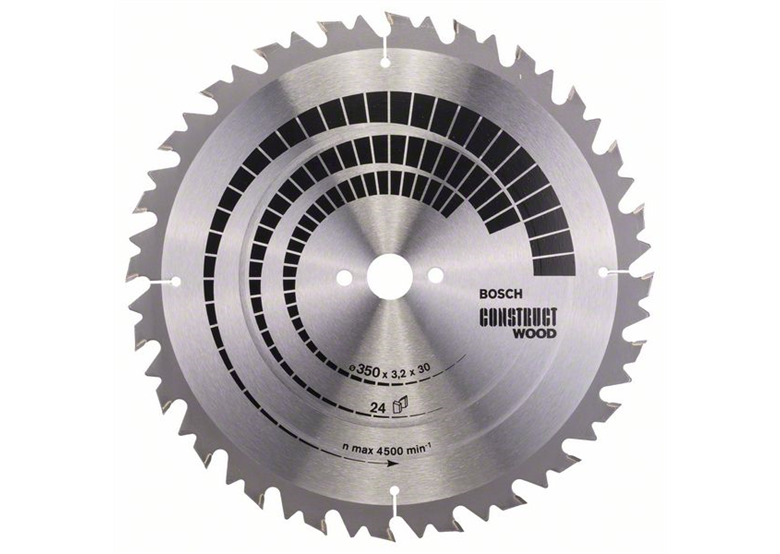 Kreissägeblatt Construct Wood 350x30mm T24 Bosch 2608640702