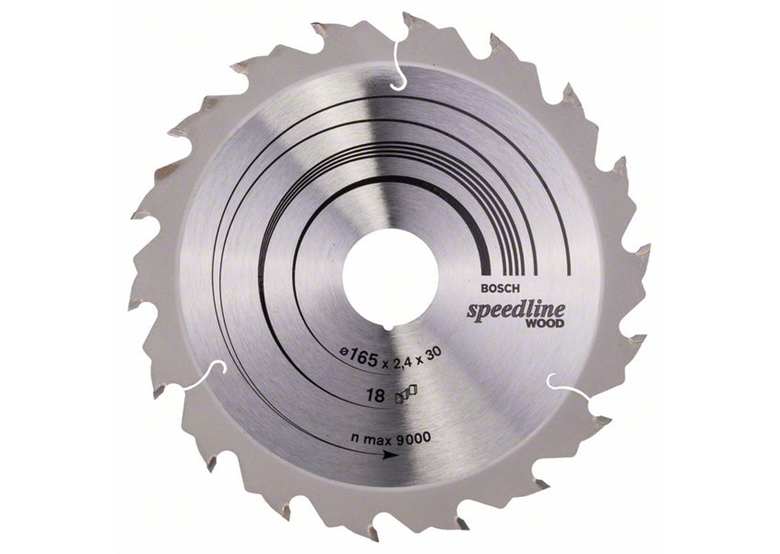 Kreissägeblatt Speedline Wood 165x30mm T18 Bosch 2608640789
