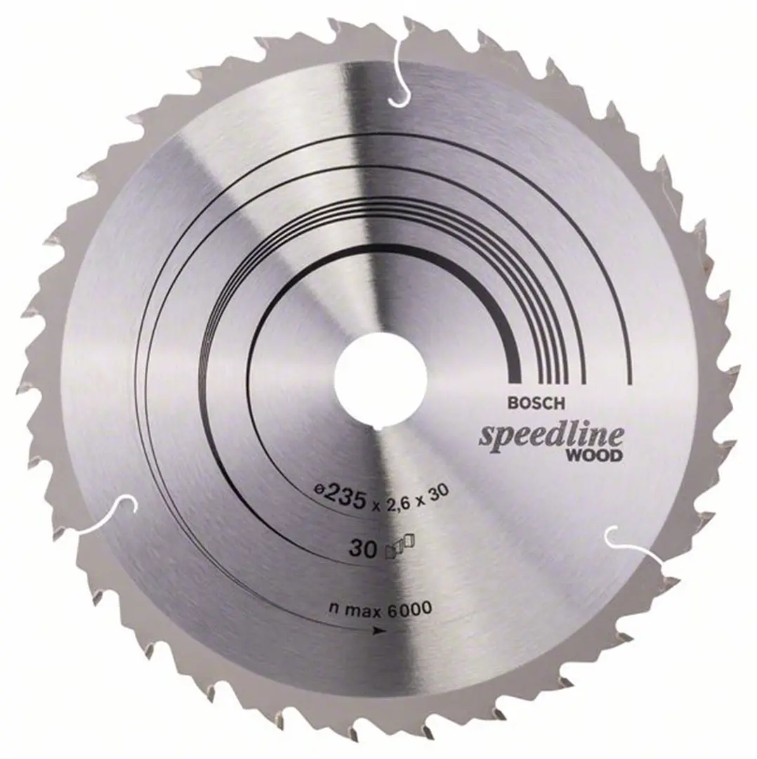 Kreissägeblatt Speedline Wood 235x30/25mm T30 Bosch 2608640807