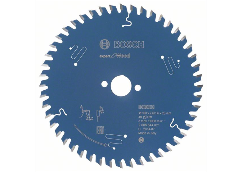 Kreissägeblatt Expert for Wood 160x20mm T48 Bosch 2608644021