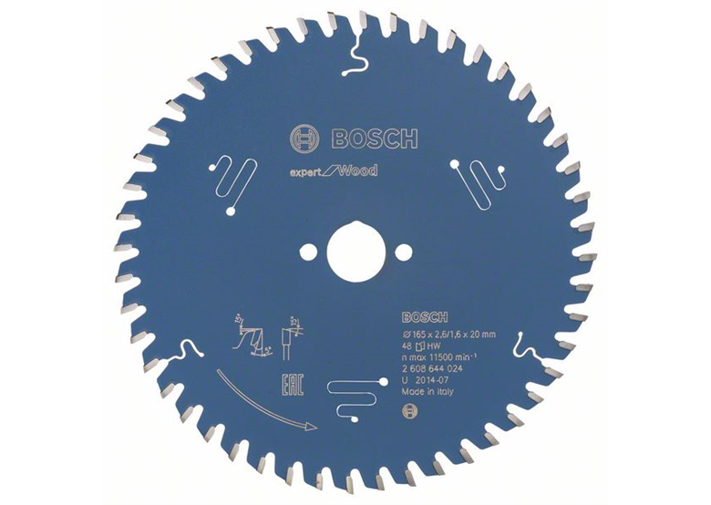 Kreissägeblatt Expert for Wood 165x20mm T48 Bosch 2608644024