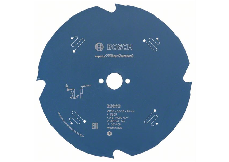 Kreissägeblatt Expert for Fiber Cement 190x20mm T4 Bosch 2608644124