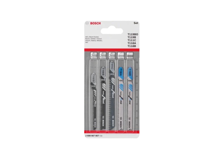 Stichsägeblätter-Set Wood and Metal Basic, 5-tlg. Bosch 2608667857