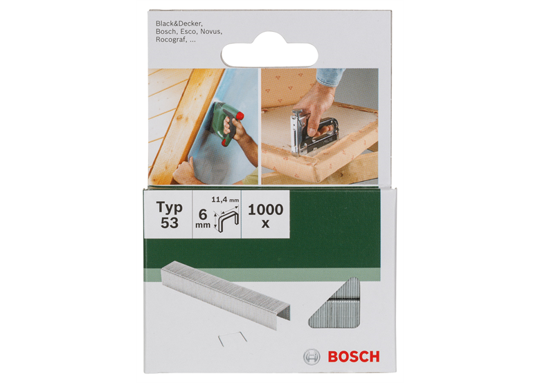 Klammer Typ 53 6mm 1000 Stück Bosch 2609255819