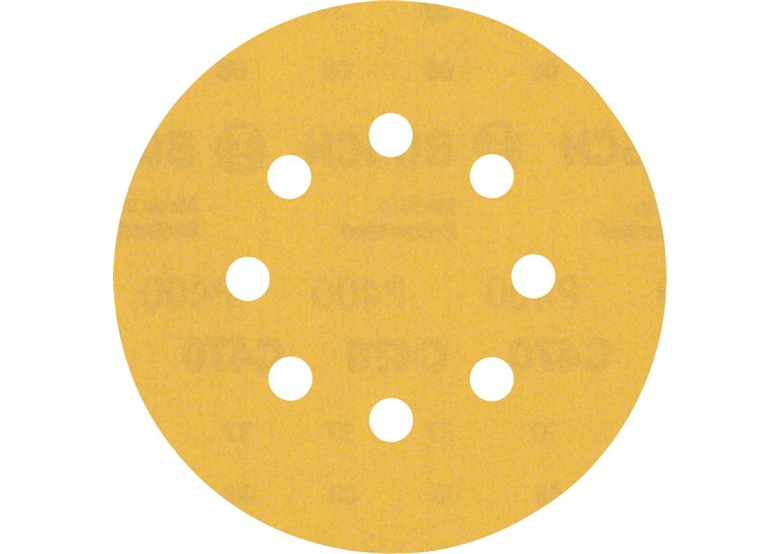 Schleifpapier mit 8 Löchern 125mm, K 400, 5 Stk. Bosch EXPERT C470