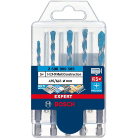 Bohrer- Set 4/5/6/6/8mm, 5tlg. Bosch EXPERT HEX-9 MultiConstruction