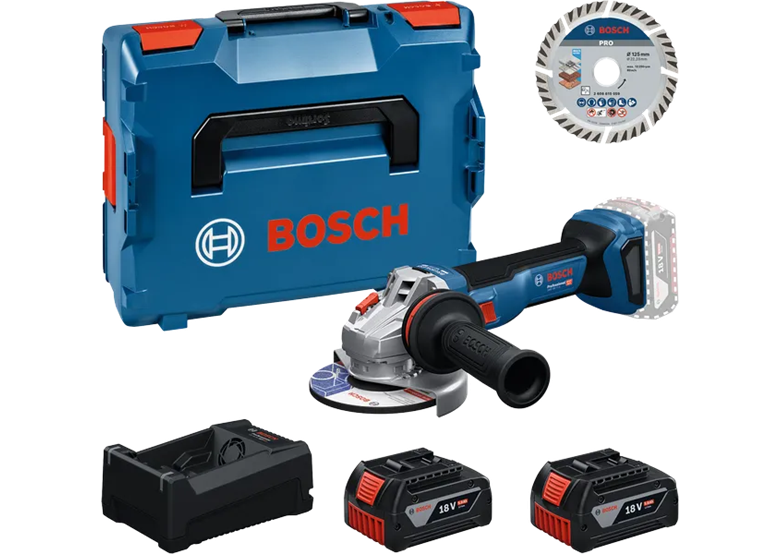 Winkelschleifer Bosch GWS 18V-11 S 2x5.0Ah L-BOXX + Standard for Universal 125mm