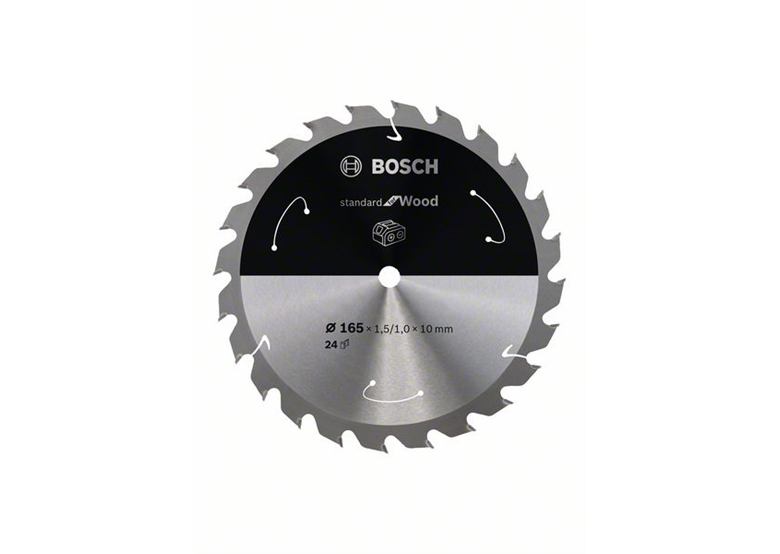 Kreissägeblatt 165x10mm, 24 Bosch Standard for Wood