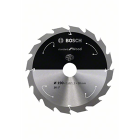 Kreissägeblatt 190x30mm, 16 Bosch Standard for Wood