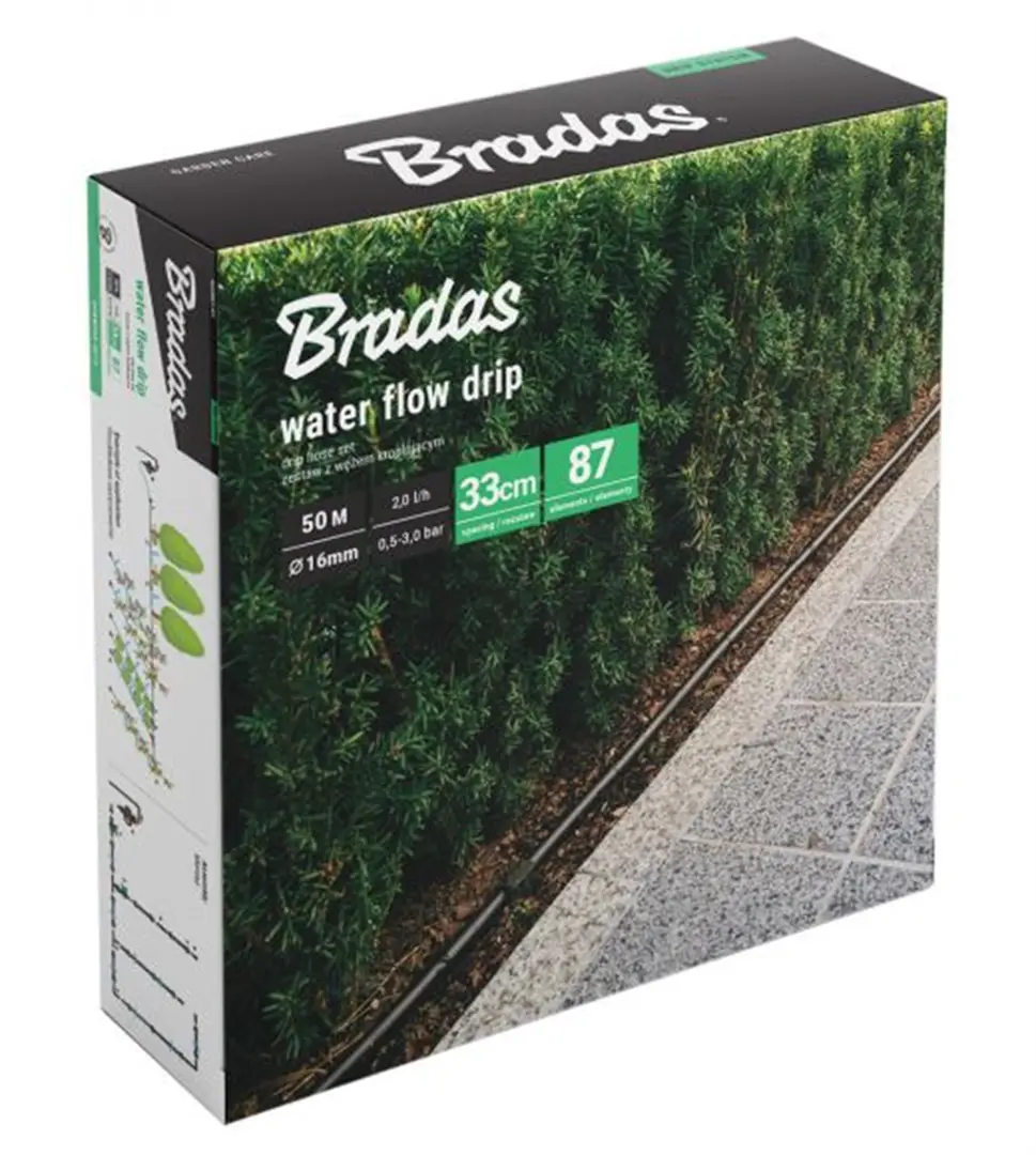 Tropfschlauch mit Zubehör Bradas WATER FLOW DRIP-50m