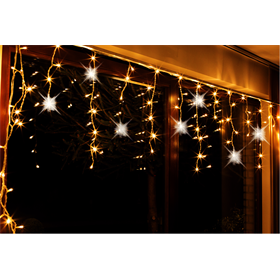 LED-Eiszapfen Lichtervorhang für Innen, Flash-Effekt Bulinex 20-198