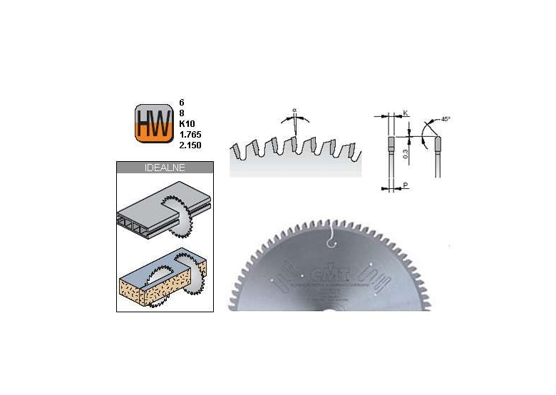 Sägeblatt für Aluminium 160x20mm T40 Cmt 296.160.40H