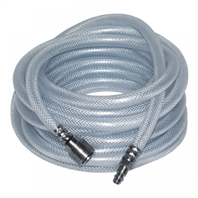 Luftschlauch, 7,5 m, PVC-verstärkt, 9,5 x 15 mm, mit Schnellkupplung Dedra A535104