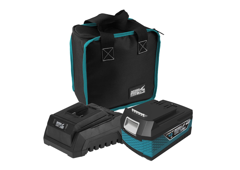 Starterset 18V: 4.0Ah DED7034 Akku + Ladegerät DED7038 Dedra SAS+ ALL 18V DED7030G02