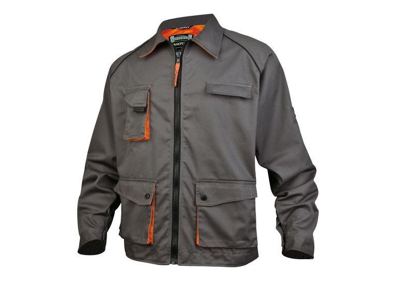 Bluse (Sweatshirt) Mach2 aus Polyester und Baumwolle, orange-grau, Größe XL DeltaPlus Panoply M2VES