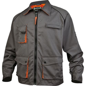 Bluse (Sweatshirt) Mach2 aus Polyester und Baumwolle, orange-grau, Größe XXL DeltaPlus Panoply M2VES