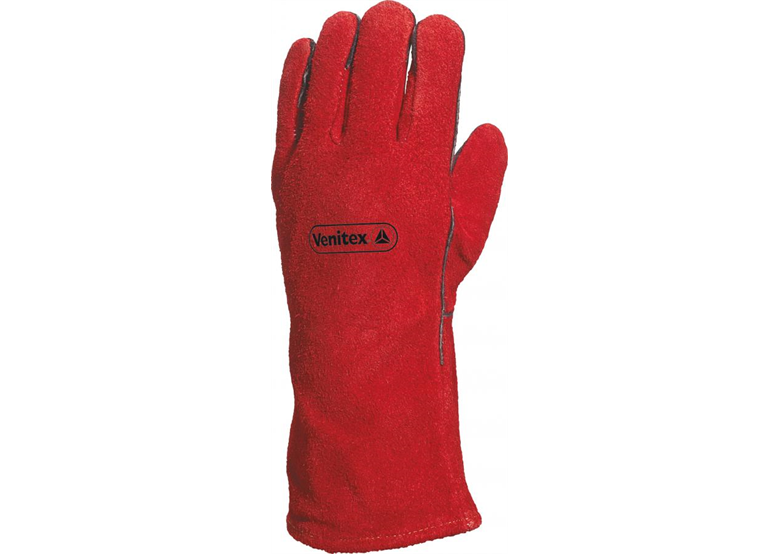 Schweißhandschuhe aus Spaltlede, Größe 10, rot DeltaPlus Venitex CA515R