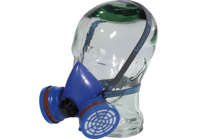 Halbmaske aus Kautschuk M3200 + 2 Filter A2 + 2 Filter P2, blau, verstellbar DeltaPlus Venitex M3200MARSKIT