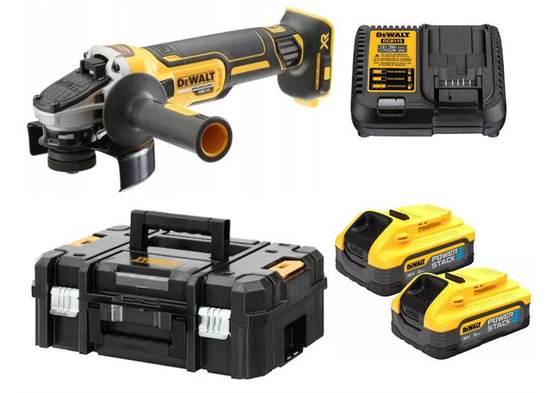 Winkelschleifer DeWalt DCG405H2T POWERSTACK 2x5,0Ah TSTAK II