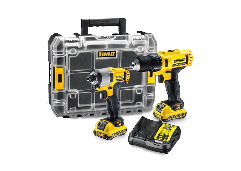 10,8-V-Elektrowerkzeugsatz DeWalt XR DCK211D2T 2x2.0Ah