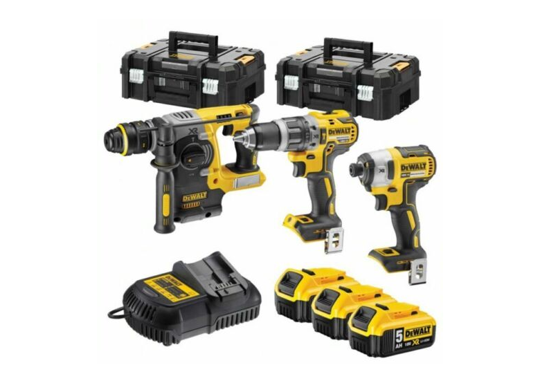 Werkzeugset 18V DeWalt XR DCK368P3T 3x5.0Ah