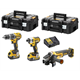 Werkzeugset 18V DeWalt XR DCK384P2T 2x5.0Ah