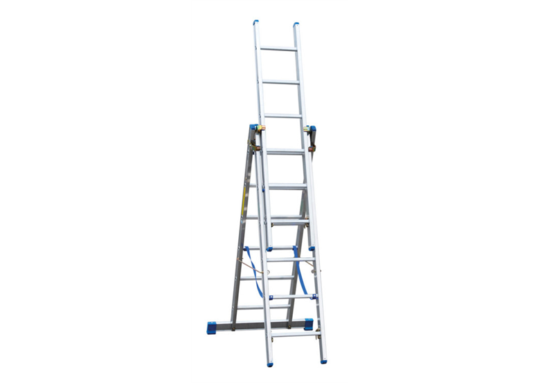 Leiter, 3-Teile, 1110cm, 15+15+15 Sprossen Drabex DR4101