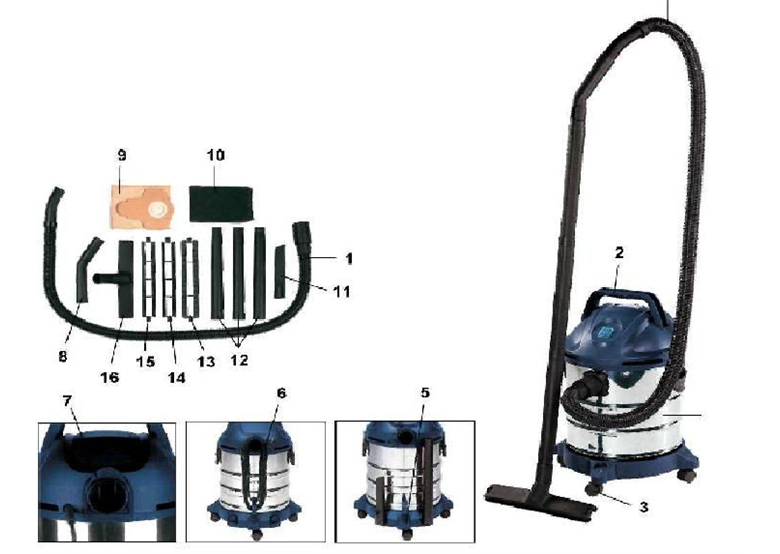Staubsauger Einhell BT-VC 1250 S