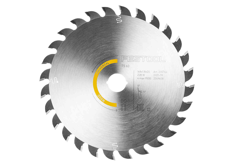 Kreissägeblatt HW 168x1,8x20 W28 Festool 205764